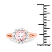 2.25 Carat Genuine Kunzite and White Topaz .925 Sterling Silver Ring