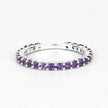 0.78 Carat Genuine Amethyst .925 Sterling Silver Ring