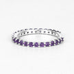 0.78 Carat Genuine Amethyst .925 Sterling Silver Ring