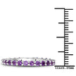 0.78 Carat Genuine Amethyst .925 Sterling Silver Ring