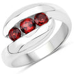 0.74 Carat Genuine Garnet .925 Sterling Silver Ring