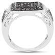 0.52 Carat Genuine Champagne Diamond .925 Sterling Silver Ring