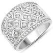 0.52 Carat Genuine White Diamond .925 Sterling Silver Ring