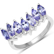 1.68 Carat Genuine Tanzanite .925 Sterling Silver Ring