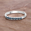 0.22 Carat Genuine Blue Diamond 14K White Gold Ring (I1-I2)