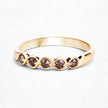 0.19 Carat Genuine Champagne Diamond 14K Yellow Gold Ring (I1-I2)