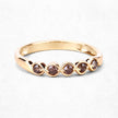 0.19 Carat Genuine Champagne Diamond 14K Yellow Gold Ring (I1-I2)
