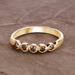 0.19 Carat Genuine Champagne Diamond 14K Yellow Gold Ring (I1-I2)