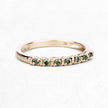 0.16 Carat Genuine Green Diamond 14K Yellow Gold Ring (I1-I2)