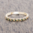 0.16 Carat Genuine Green Diamond 14K Yellow Gold Ring (I1-I2)
