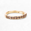 0.45 Carat Genuine Champagne Diamond 14K Yellow Gold Ring (I1-I2)