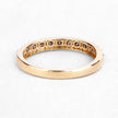 0.45 Carat Genuine Champagne Diamond 14K Yellow Gold Ring (I1-I2)