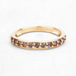 0.45 Carat Genuine Champagne Diamond 14K Yellow Gold Ring (I1-I2)