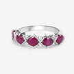 1.61 Carat Genuine Ruby and White Diamond 14K White Gold Ring