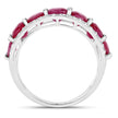 3.24 Carat Genuine Ruby and White Diamond 14K White Gold Ring