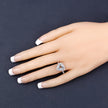 1.58 Carat Genuine Aquamarine and White Diamond 14K Yellow Gold Ring