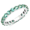 2.00 Carat Genuine Zambian Emerald 14K White Gold Ring