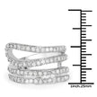 0.83 Carat Genuine White Diamond .925 Sterling Silver Ring