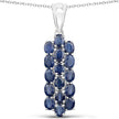 10.40 Carat Genuine Blue Sapphire .925 Sterling Silver 3 Piece Jewelry Set (Ring, Earrings, and Pendant w/ Chain)