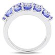 2.72 Carat Genuine Tanzanite .925 Sterling Silver Ring