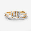0.20 Carat Genuine White Topaz .925 Sterling Silver Ring