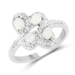 0.60 Carat Genuine Opal .925 Sterling Silver Ring