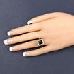 3.02 Carat Genuine Green Tourmaline and White Diamond 14K Yellow Gold Ring