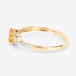 0.48 Carat Genuine Citrine and White Diamond 10K Yellow Gold Ring