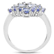 2.72 Carat Genuine Tanzanite .925 Sterling Silver Ring