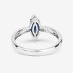 1.44 Carat Genuine Blue Sapphire and White Diamond 14K White Gold Ring