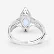 2.09 Carat Genuine Aquamarine and White Diamond 14K White Gold Ring