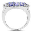 1.70 Carat Genuine Tanzanite .925 Sterling Silver Ring
