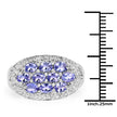1.70 Carat Genuine Tanzanite .925 Sterling Silver Ring