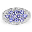 1.70 Carat Genuine Tanzanite .925 Sterling Silver Ring