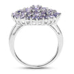 2.52 Carat Genuine Tanzanite .925 Sterling Silver Ring