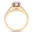 IGI Certified 3.03 Carat Genuine Brown Diamond Center and 0.32cttw White Diamond 18K Yellow Gold Ring (3.35cttw)