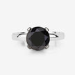 3.00 Carat Genuine Black Diamond 14K White Gold Ring