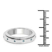 0.14 Carat Genuine Blue Diamond .925 Sterling Silver Ring