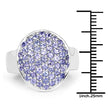 2.00 Carat Genuine Tanzanite .925 Sterling Silver Ring