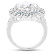 5.90 Carat Genuine Crystal Quartz and Swiss Blue Topaz .925 Sterling Silver Ring