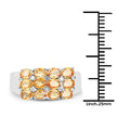 2.67 Carat Genuine Yellow Sapphire and White Diamond .925 Sterling Silver Ring
