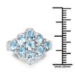 3.24 Carat Genuine Blue Topaz .925 Sterling Silver Ring