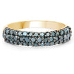 14K Yellow Gold Plated 0.65 Carat Genuine Blue Diamond .925 Sterling Silver Ring