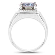 4.75 Carat Genuine Mystic Topaz .925 Sterling Silver Ring