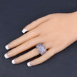 4.22 Carat Genuine Tanzanite .925 Sterling Silver Ring