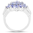 2.45 Carat Genuine Tanzanite .925 Sterling Silver Ring