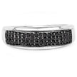 0.29 Carat Genuine Black Diamond .925 Sterling Silver Ring