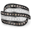 0.80 Carat Genuine Brown Diamond and White Diamond .925 Sterling Silver Ring
