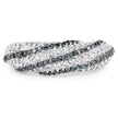 1.25 Carat Genuine Blue Diamond & White Diamond .925 Sterling Silver Ring