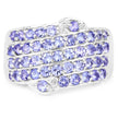 1.58 Carat Genuine Tanzanite .925 Sterling Silver Ring